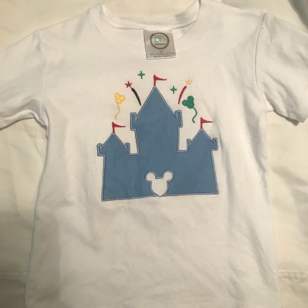 5t appliqué Disney world shirt
